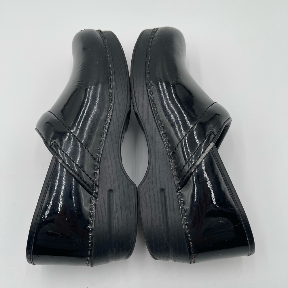 Dansko Professional Black Shiny Leather Classic Clogs Sz EU 41 US 10.5-11 - Picture 9 of 14
